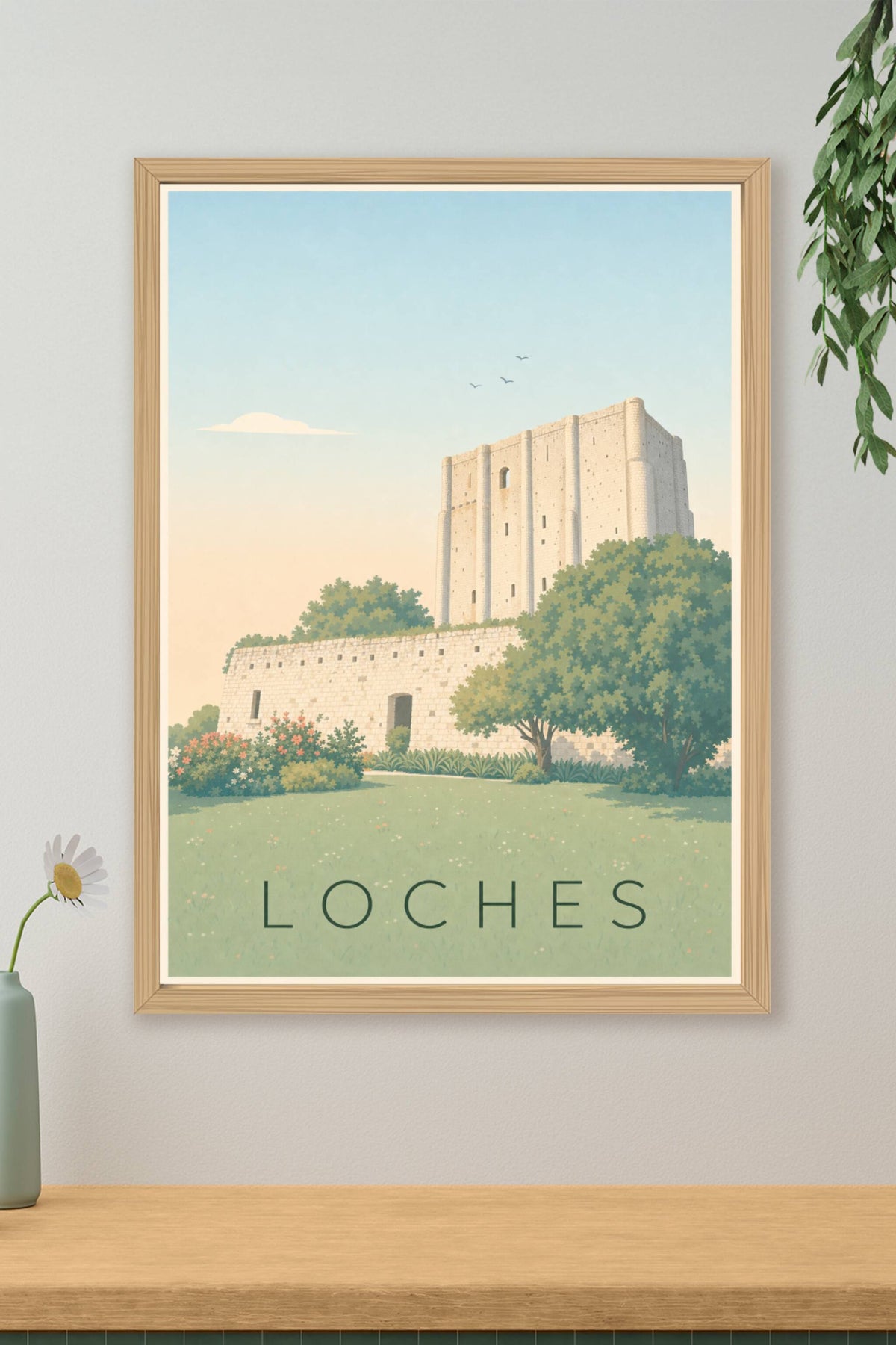Affiche de Loches, poster du donjon médiéval