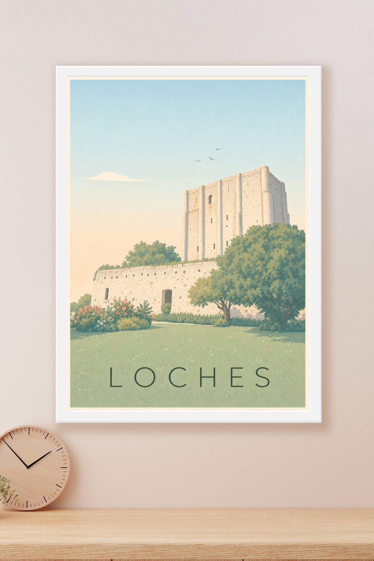 Affiche de Loches, poster du donjon médiéval