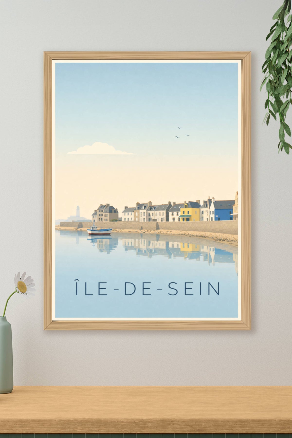 Affiche de l'Île-de-Sein, poster port du Finistère
