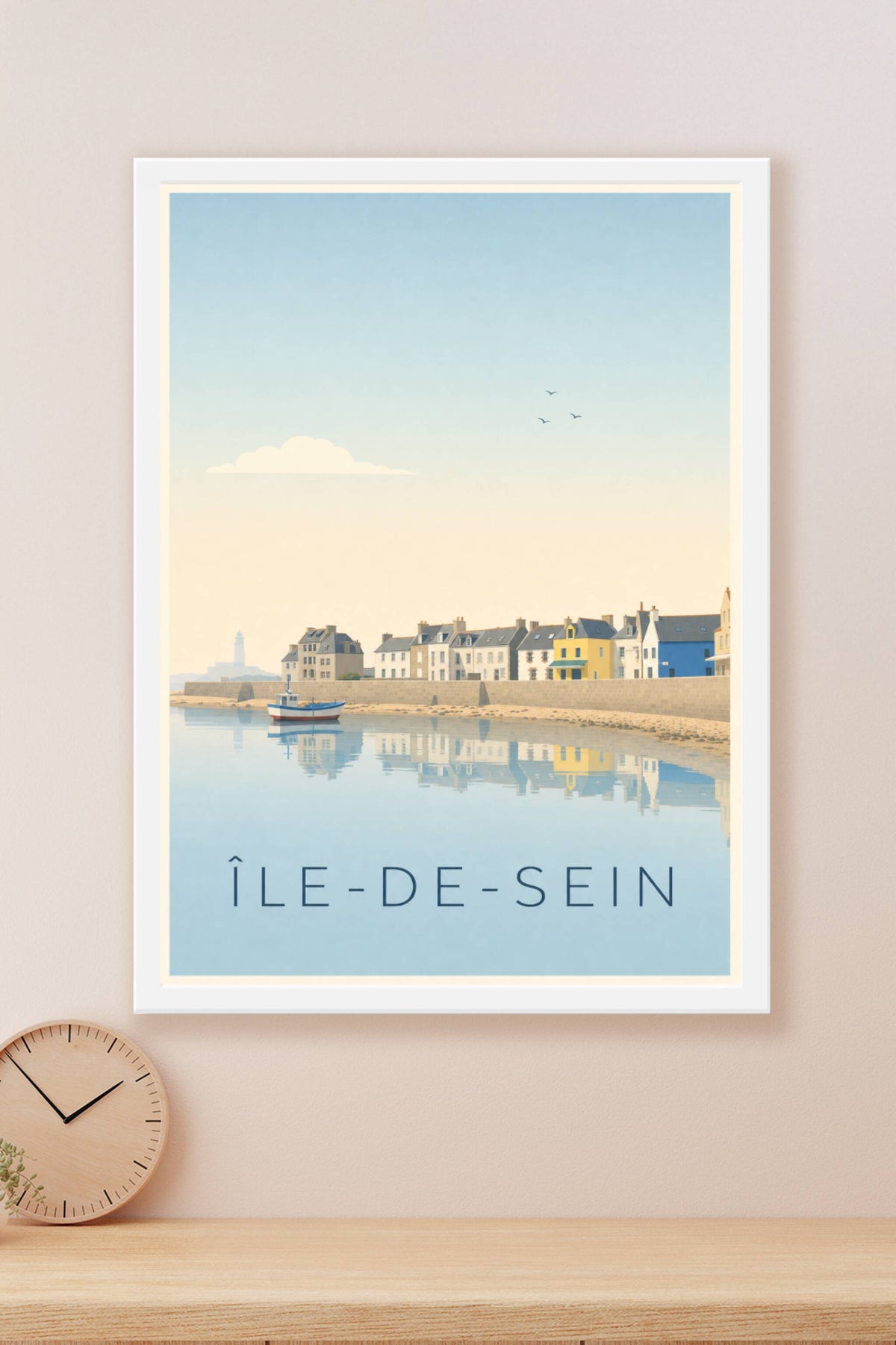 Affiche de l'Île-de-Sein, poster port du Finistère