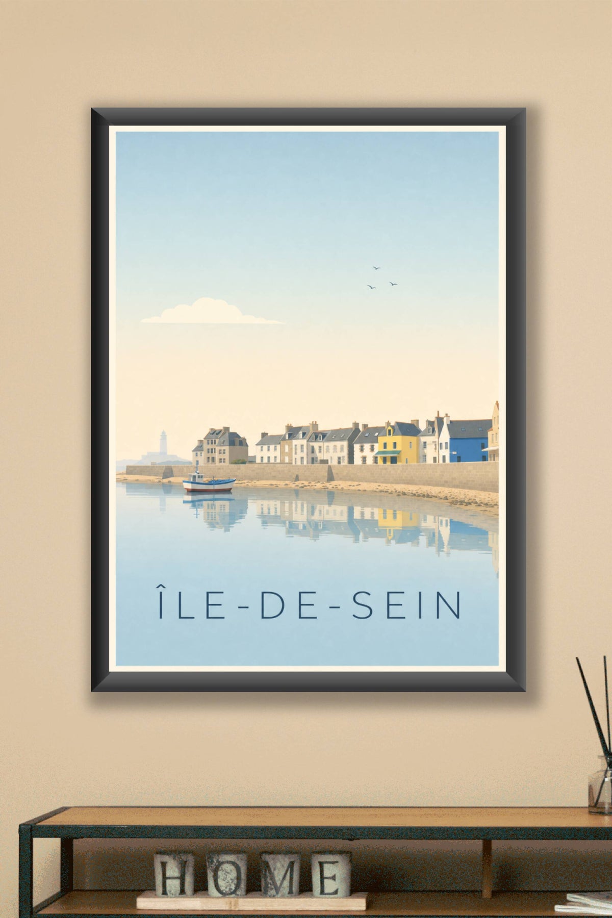 Affiche de l'Île-de-Sein, poster port du Finistère