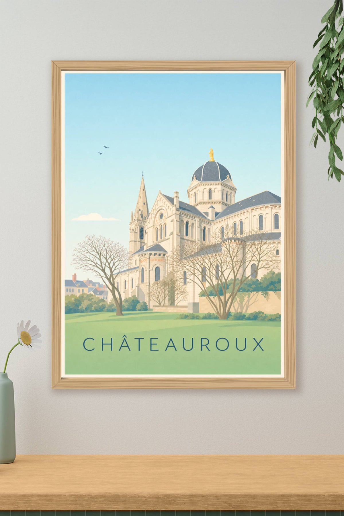 Affiche de Châteauroux, poster église Notre-Dame