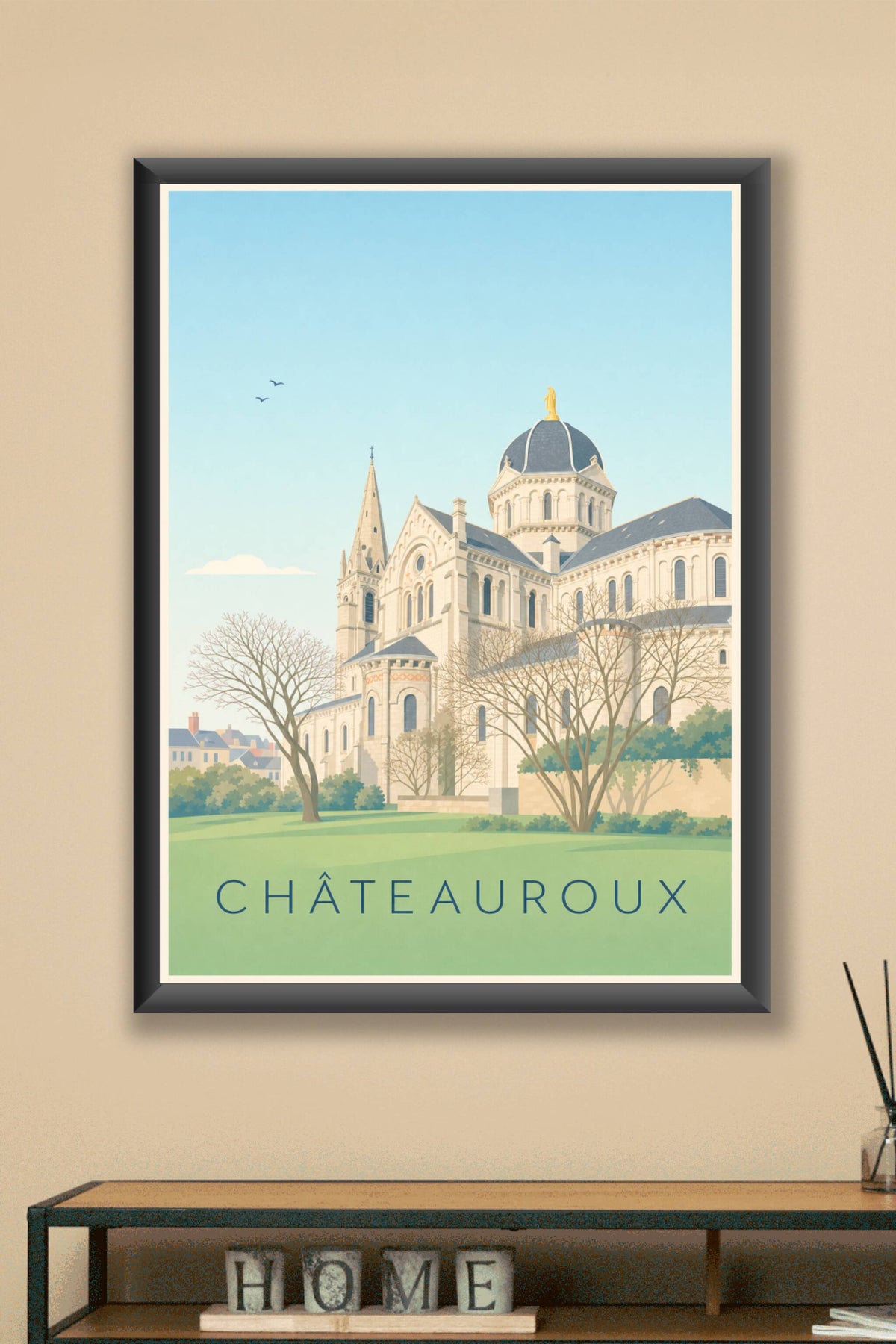 Affiche de Châteauroux, poster église Notre-Dame