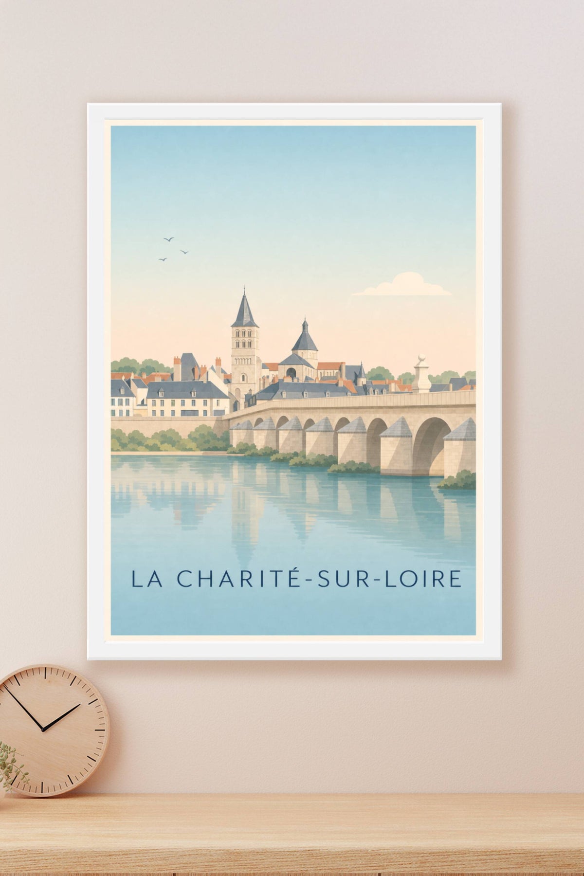 Affiche La Charité-sur-Loire, poster pont en pierre