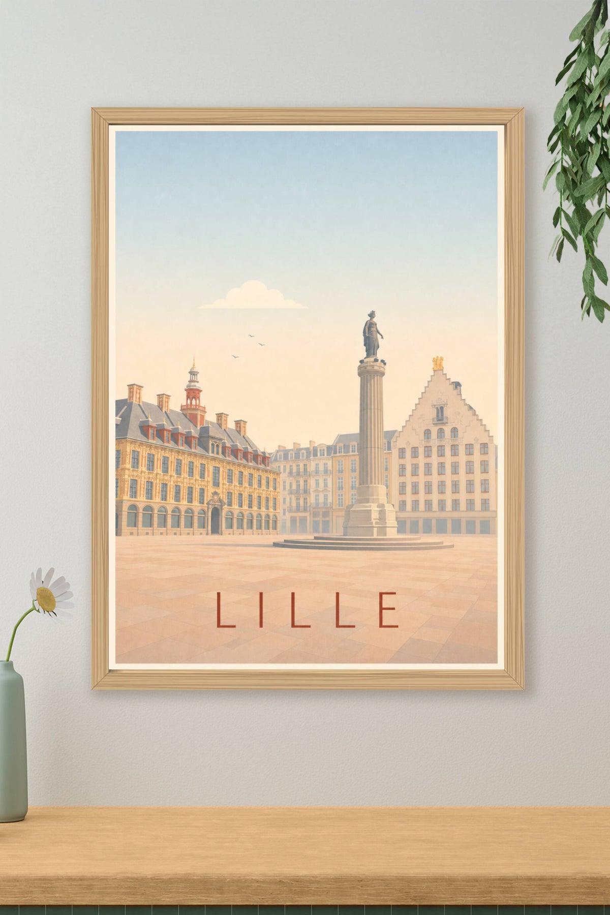 Poster de Lille, affiche Grand Place