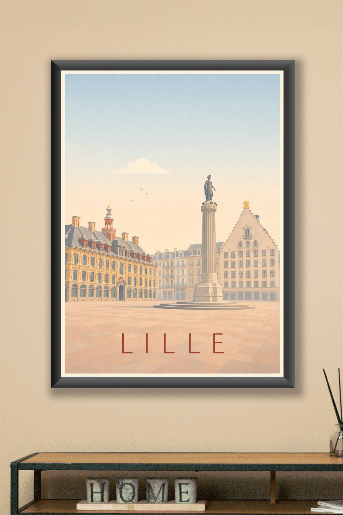 Poster de Lille, affiche Grand Place