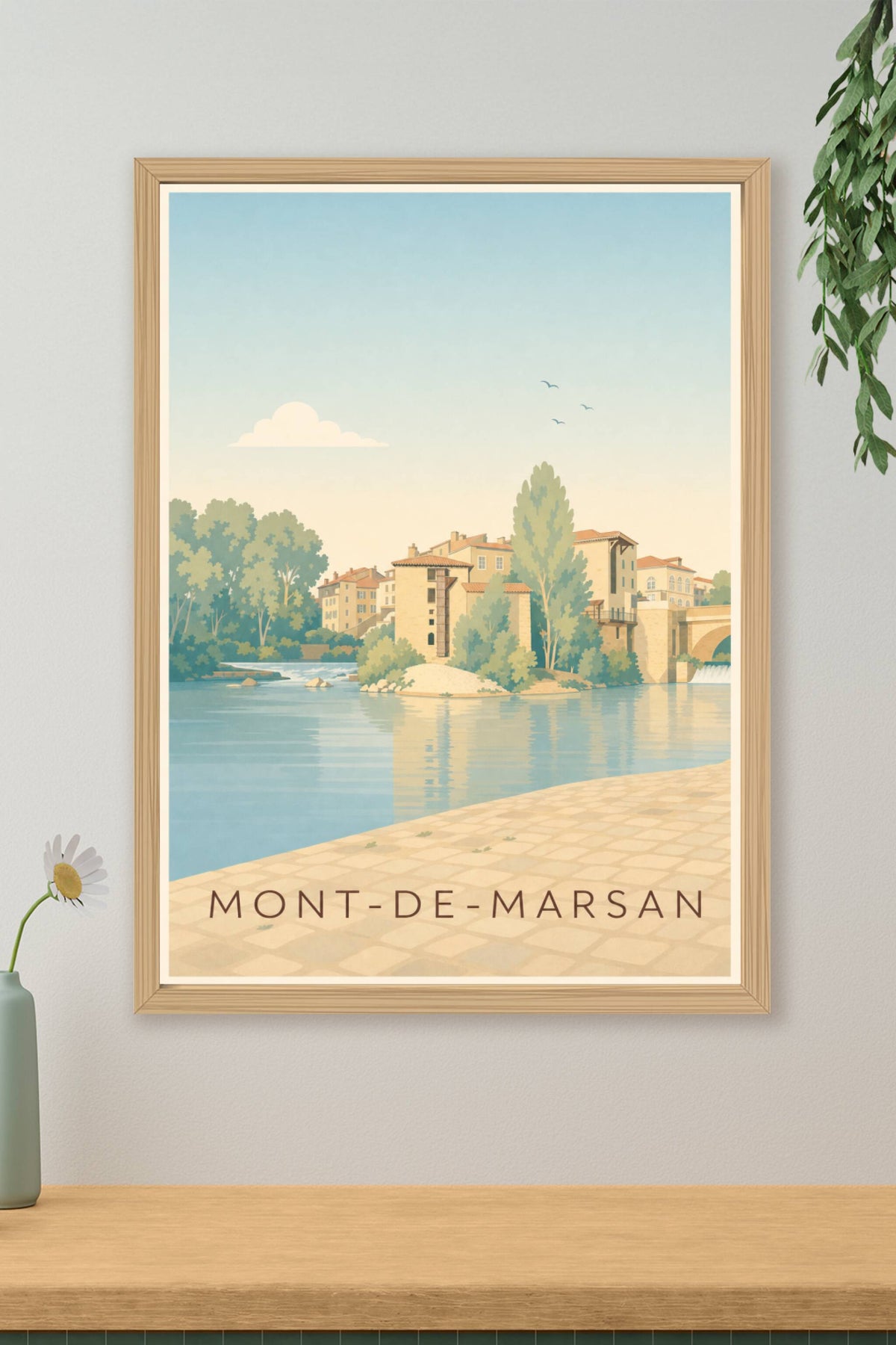 Affiche Mont-de-Marsan, les rives de la Midouze