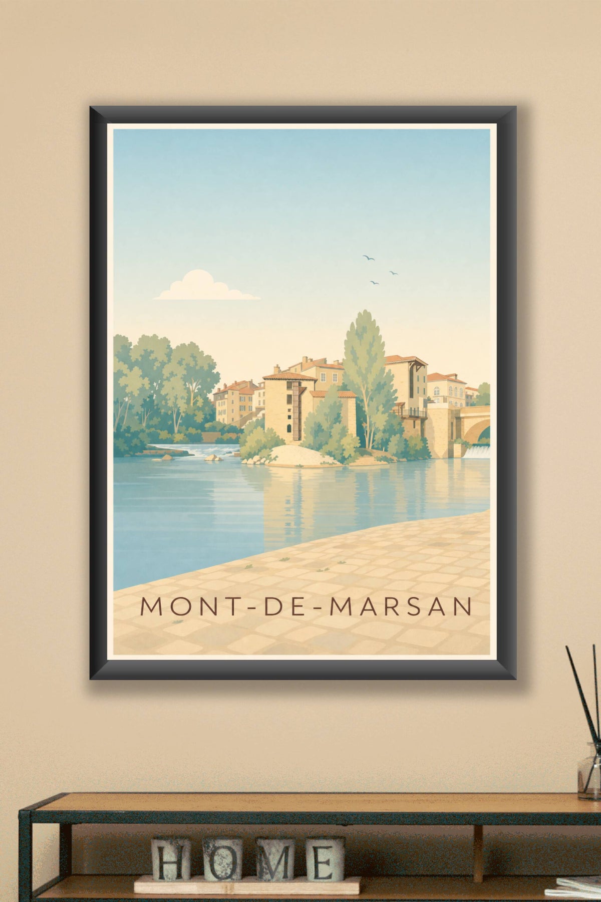 Affiche Mont-de-Marsan, les rives de la Midouze