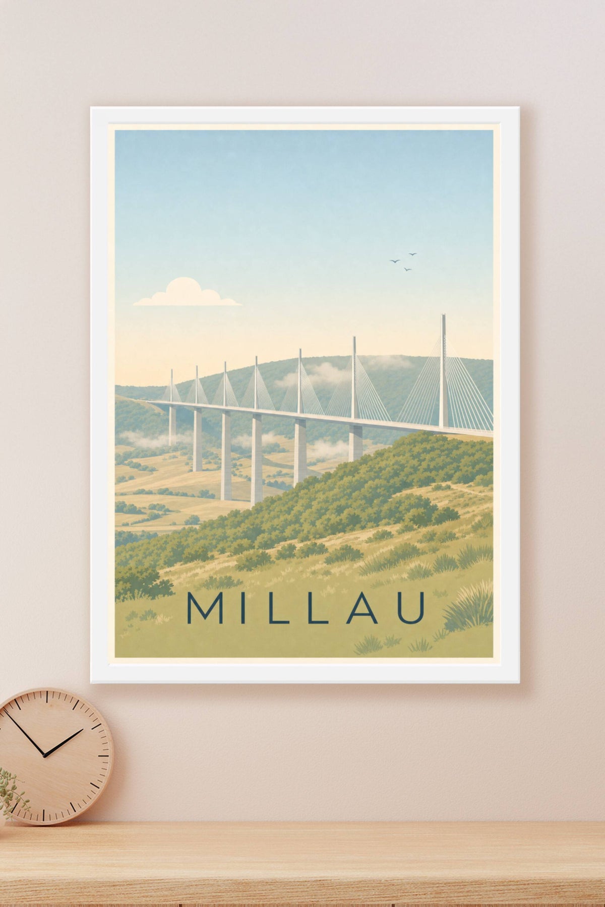 Affiche de Millau, poster du viaduc en Aveyron