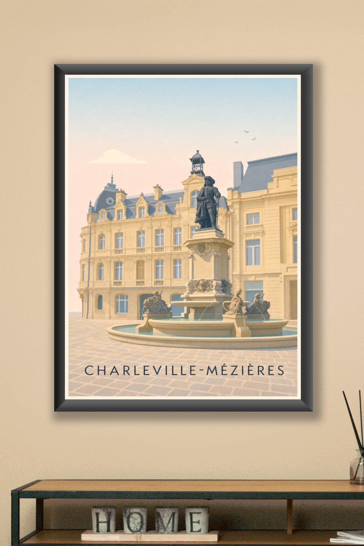 Affiche de Charleville-Mézières, poster place Ducale