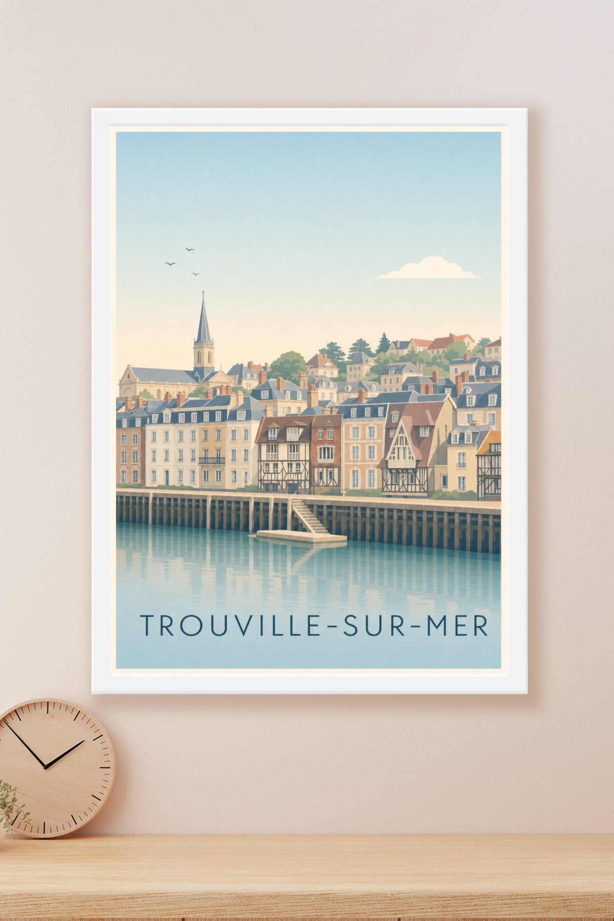 Affiche de Trouville-sur-Mer, poster port de Normandie