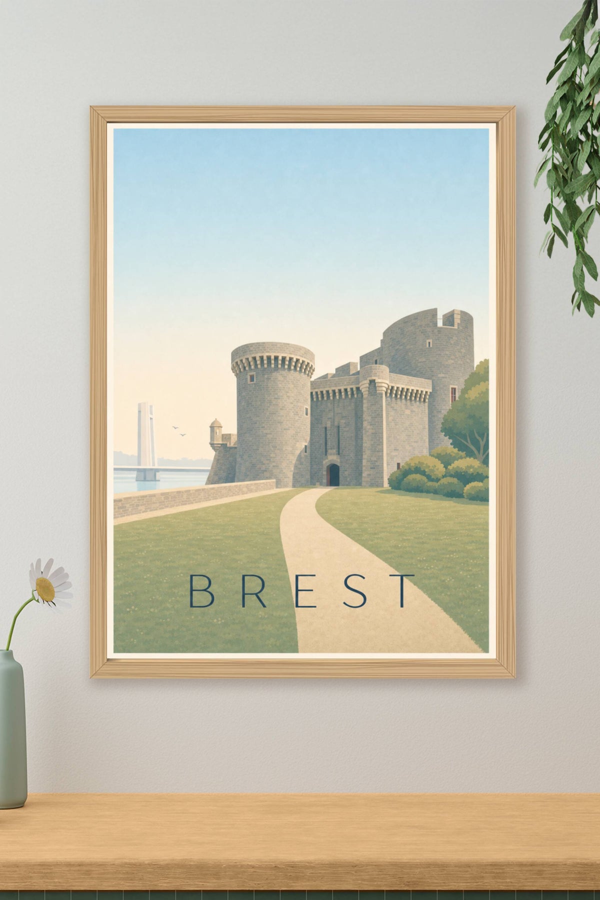 Affiche de Brest, poster du Château médiéval