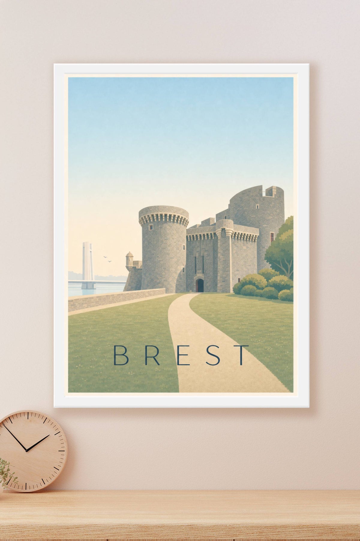 Affiche de Brest, poster du Château médiéval