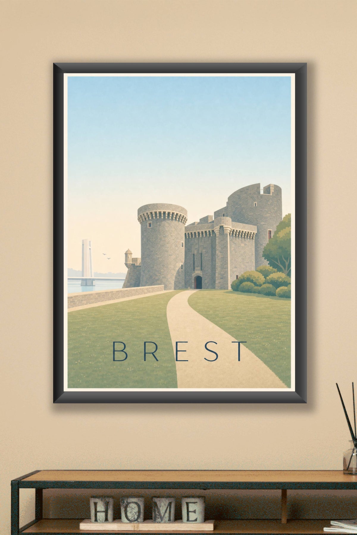 Affiche de Brest, poster du Château médiéval