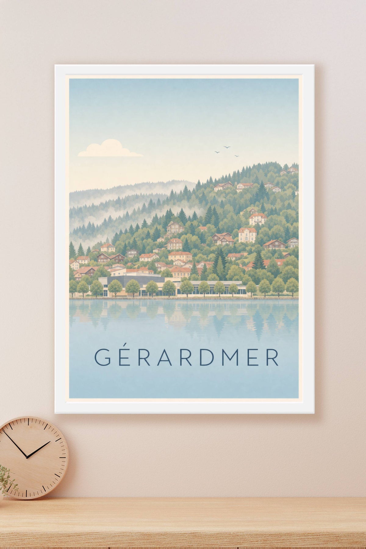 Affiche de Gérardmer, poster lac et sapins