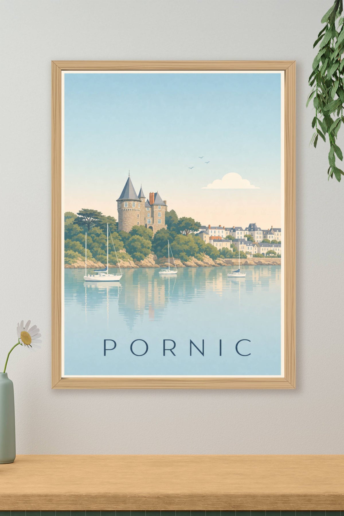 Affiche de Pornic, poster du château médiéval