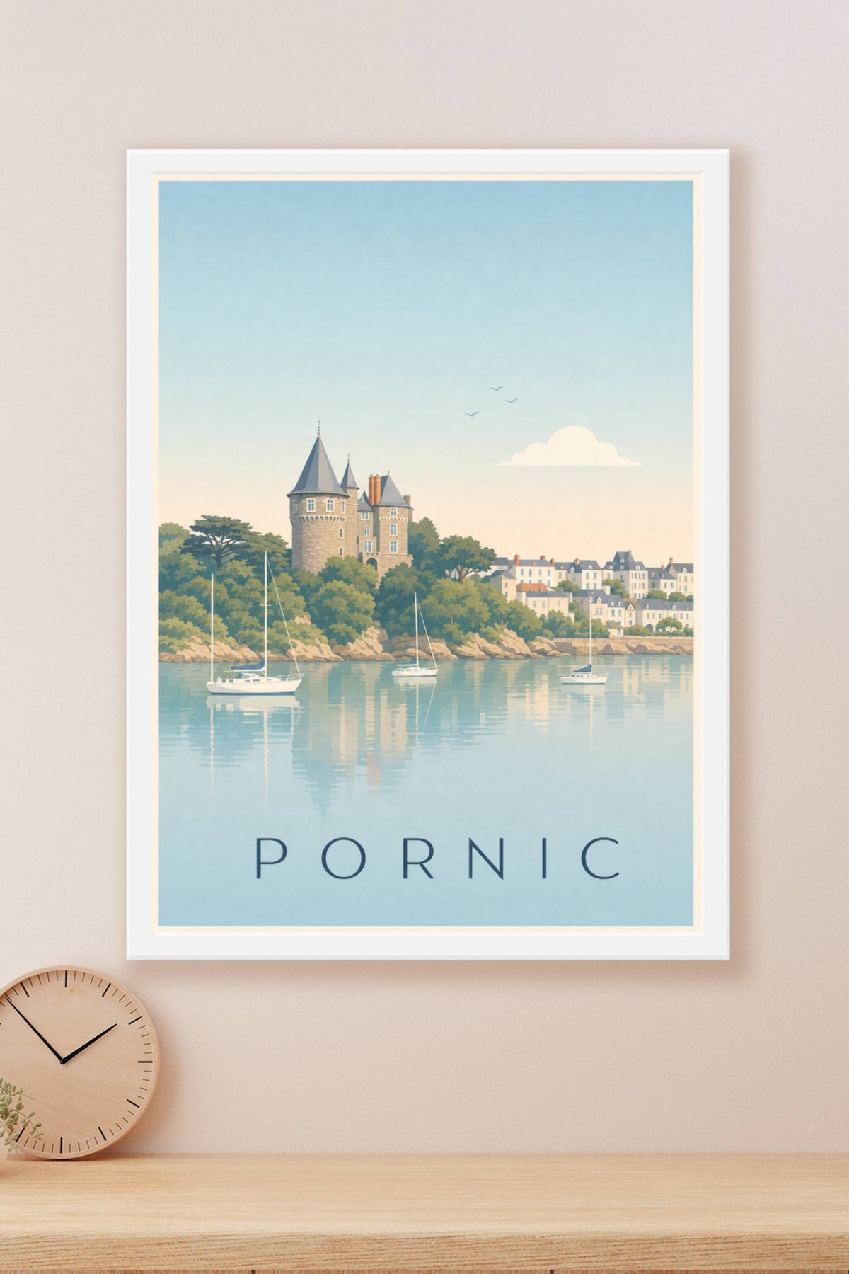 Affiche de Pornic, poster du château médiéval