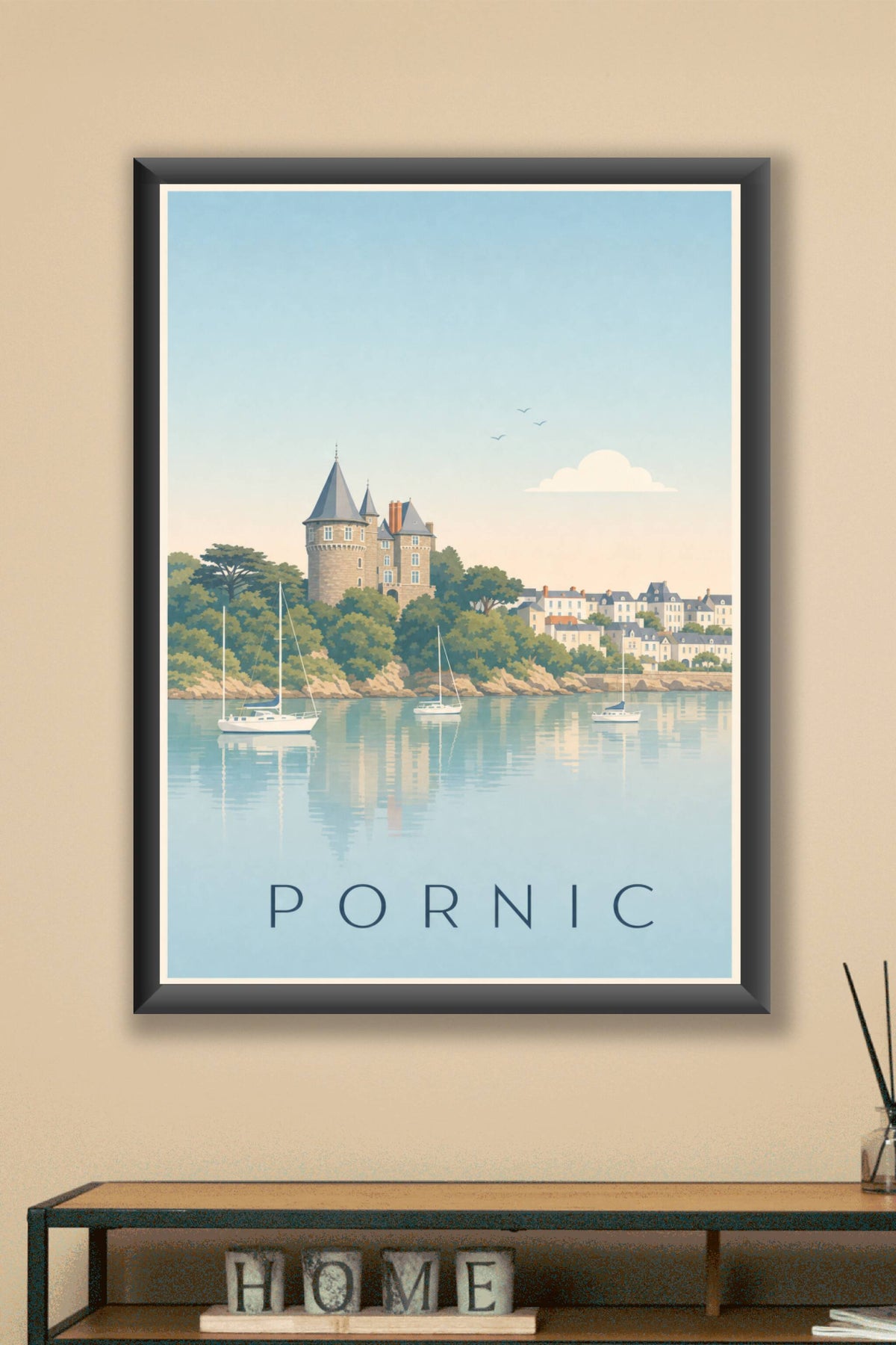 Affiche de Pornic, poster du château médiéval