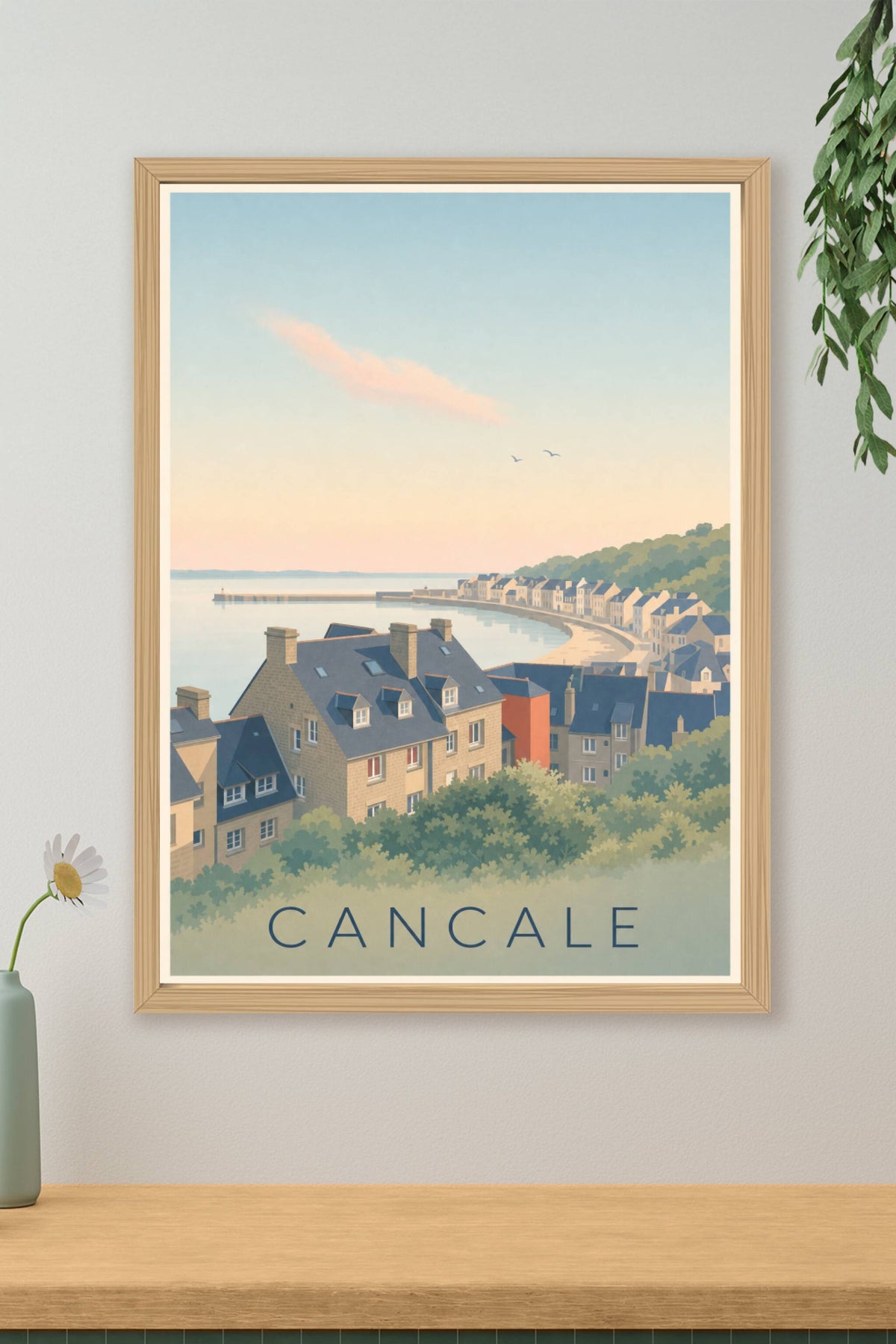 Affiche de Cancale, poster port de la Houle