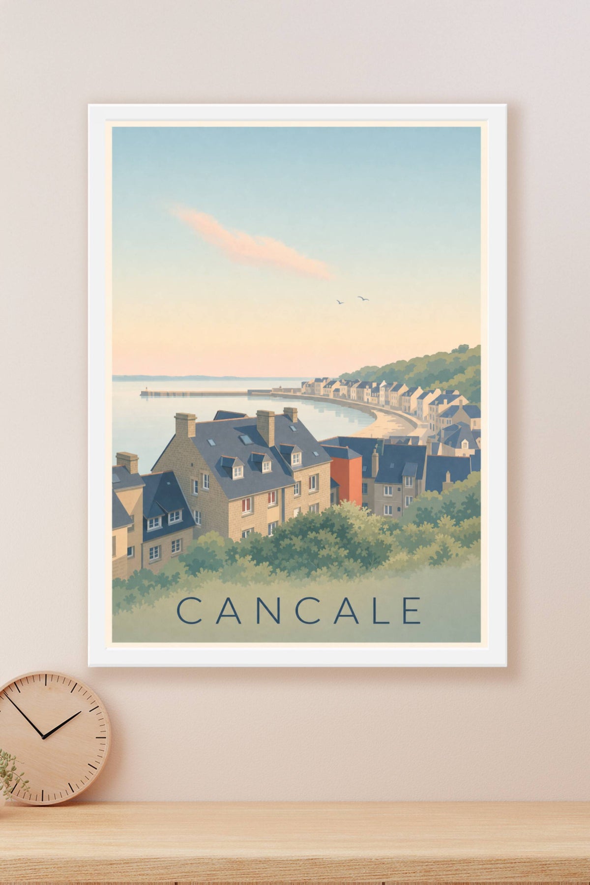Affiche de Cancale, poster port de la Houle