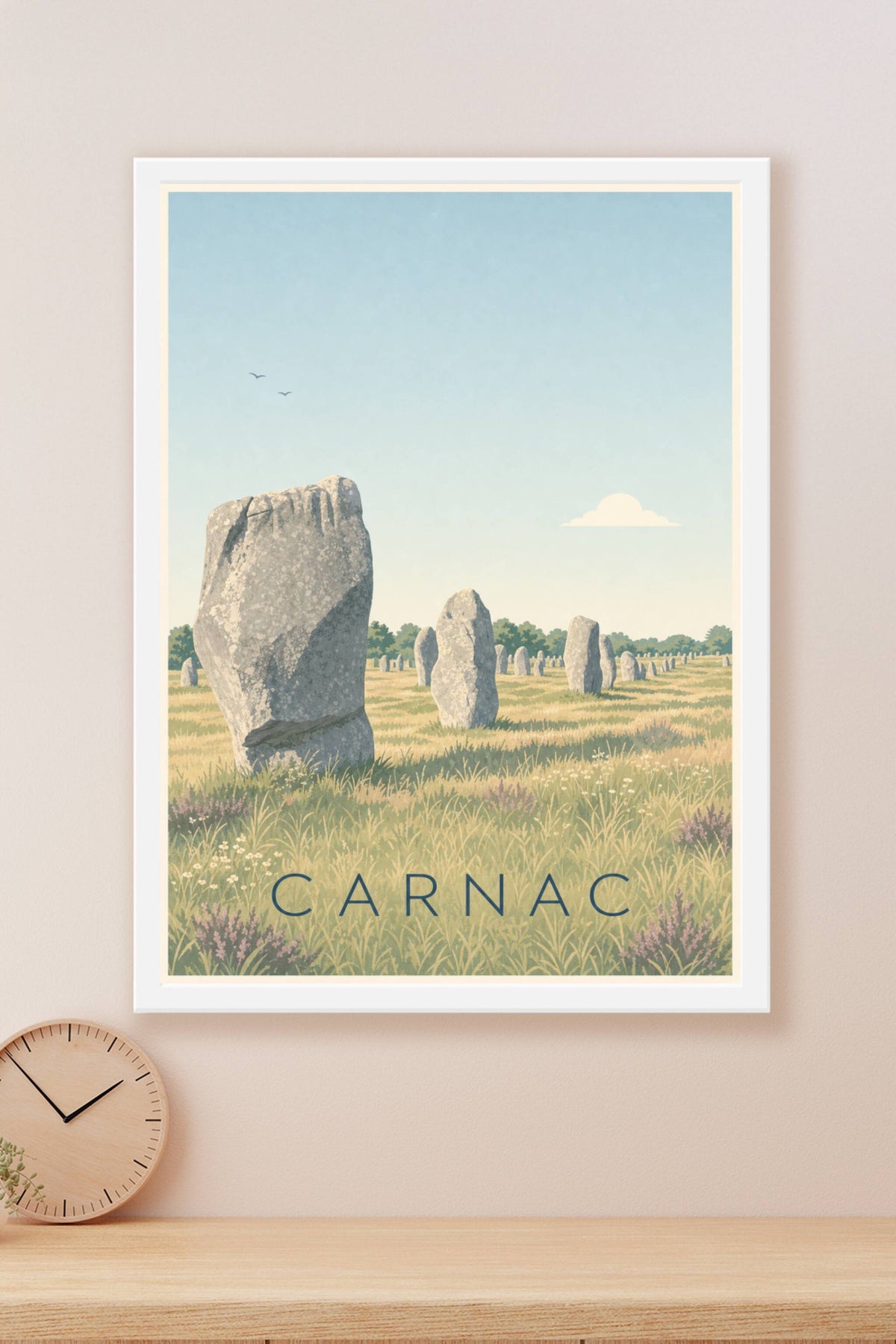 Affiche de Carnac, poster des menhirs de Bretagne