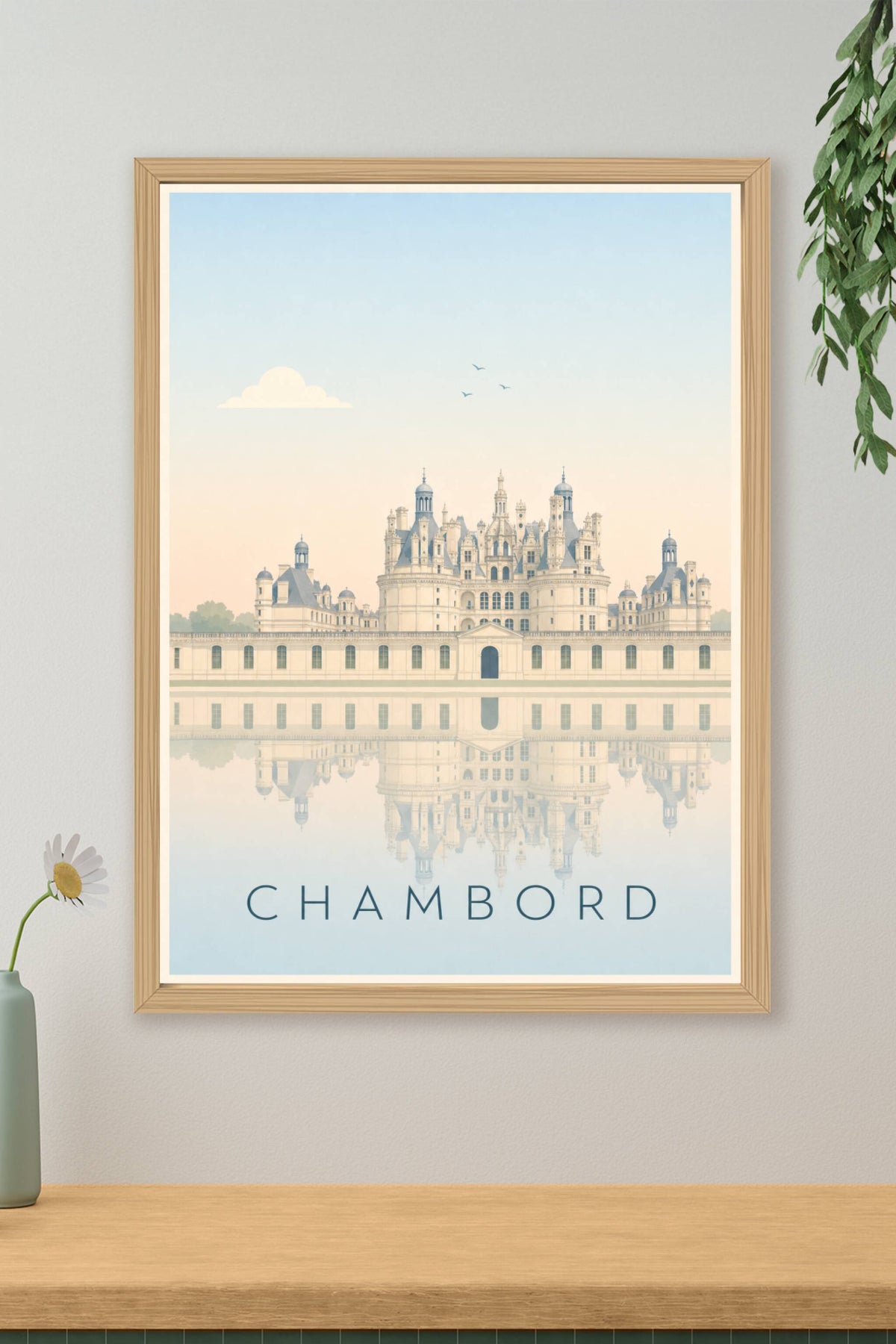 Affiche de Chambord, poster château de la Loire