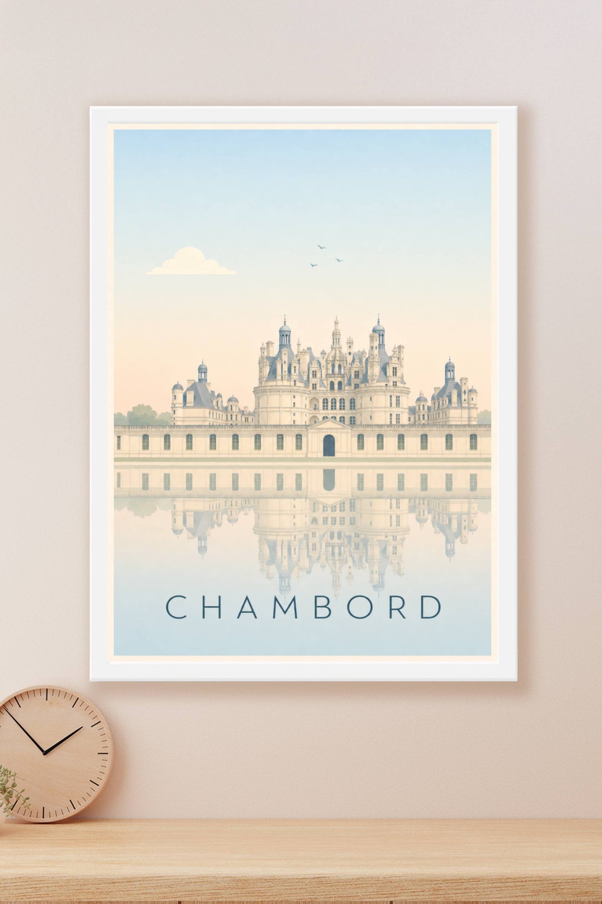 Affiche de Chambord, poster château de la Loire