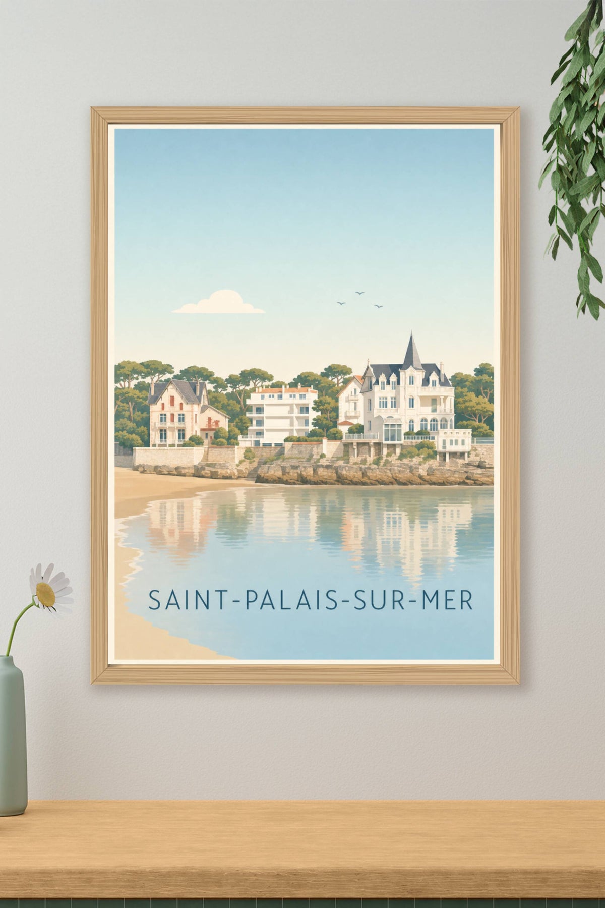 Affiche Saint-Palais-sur-Mer, villas Belle Époque