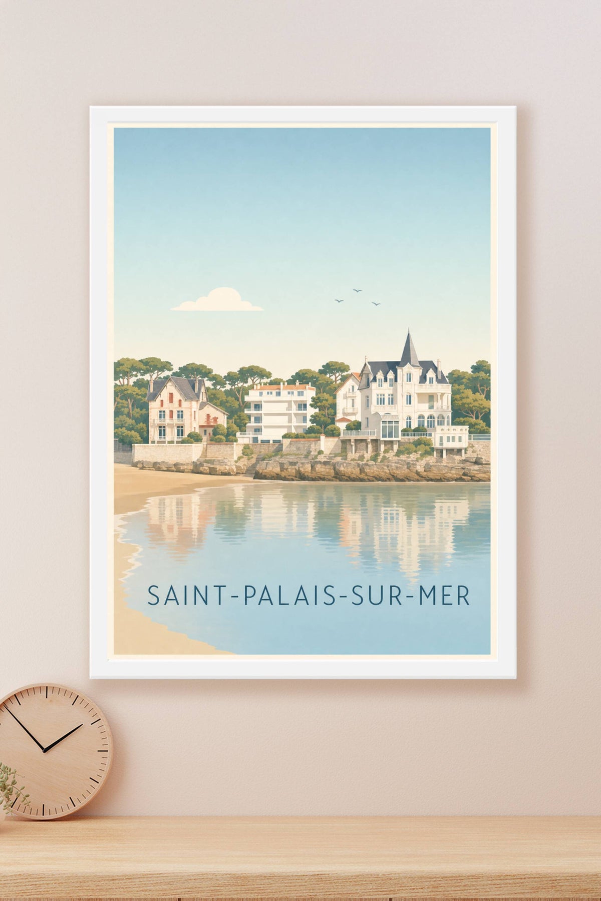 Affiche Saint-Palais-sur-Mer, villas Belle Époque