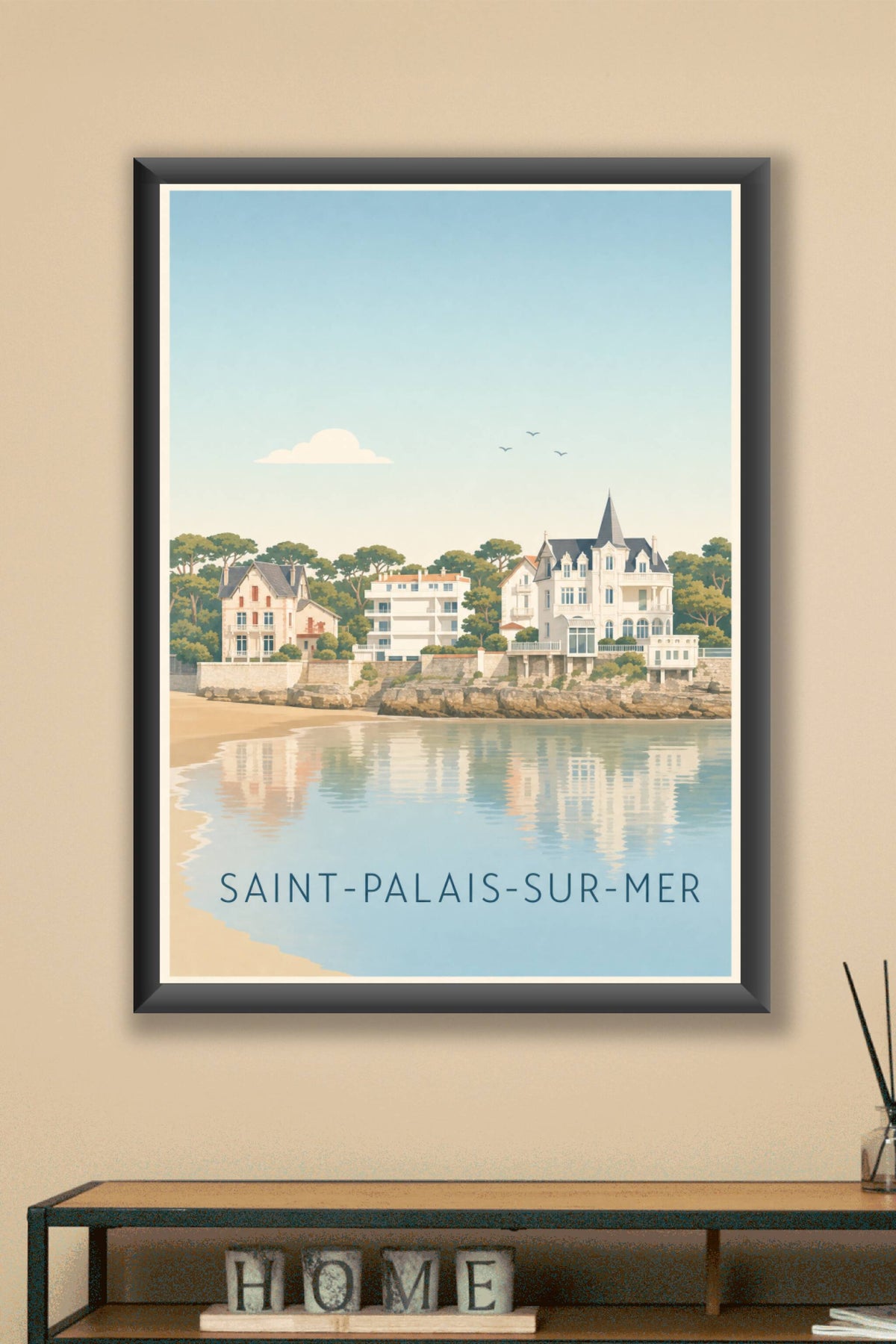 Affiche Saint-Palais-sur-Mer, villas Belle Époque