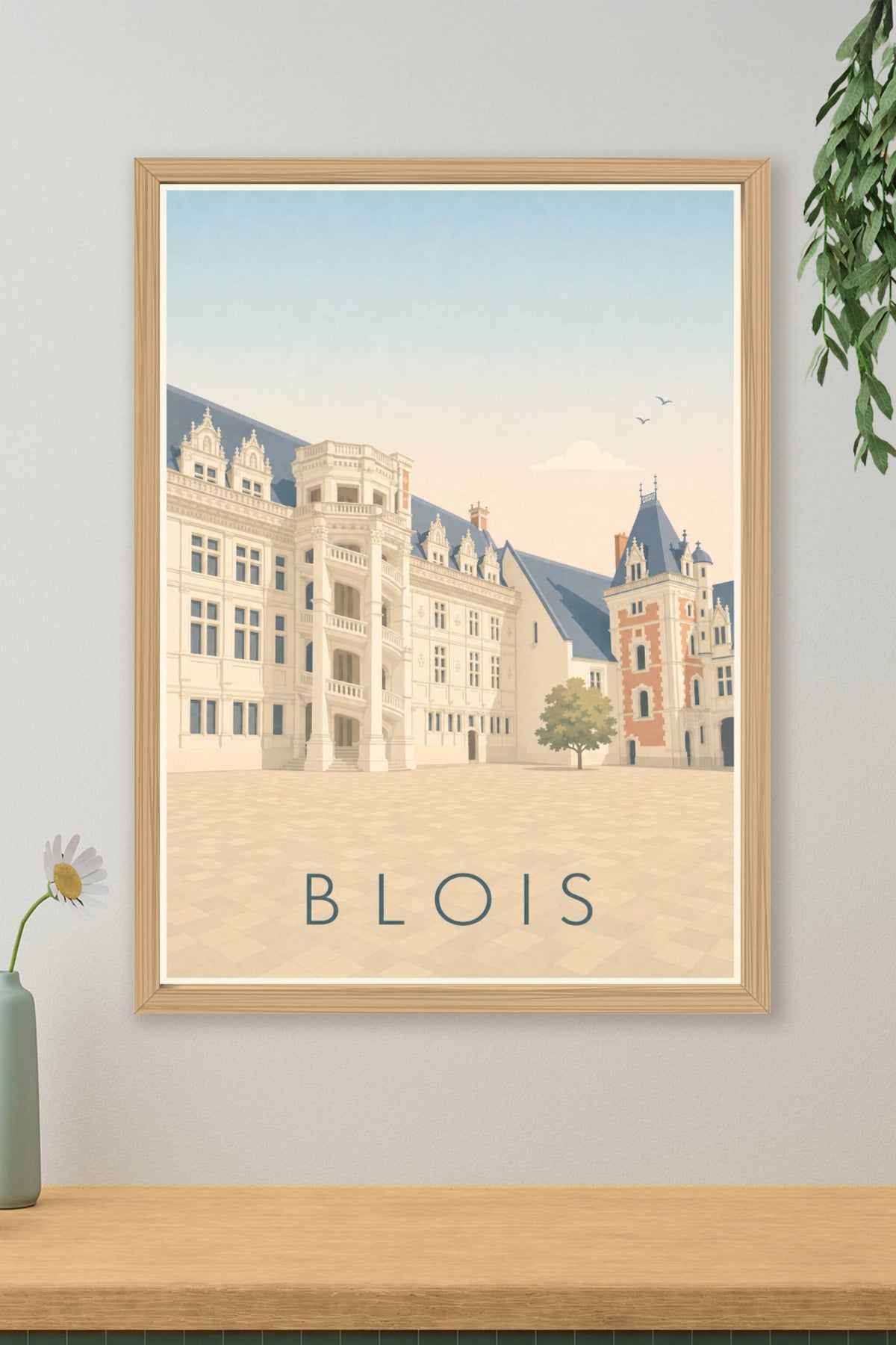 Affiche de Blois, l'escalier François Ier