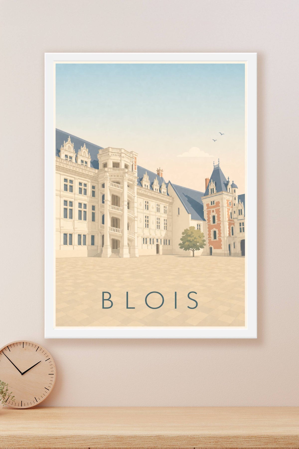 Affiche de Blois, l'escalier François Ier