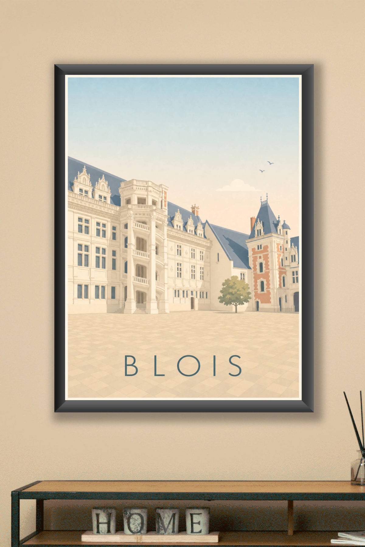 Affiche de Blois, l'escalier François Ier