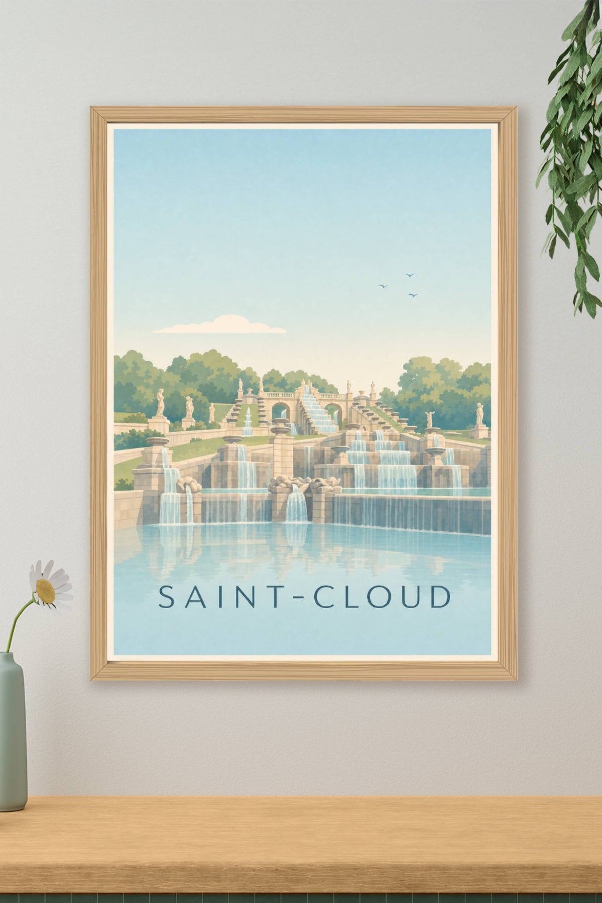 Affiche de Saint-Cloud, poster Grande Cascade