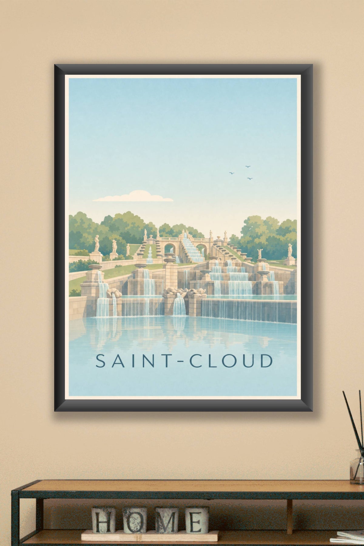 Affiche de Saint-Cloud, poster Grande Cascade