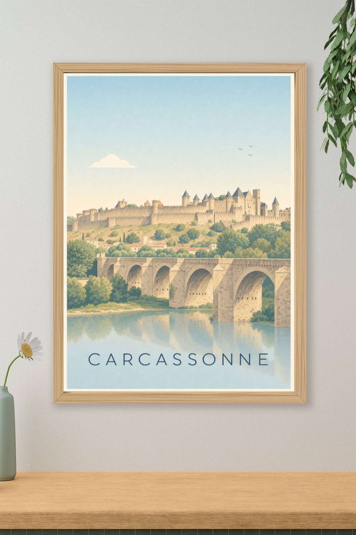 Affiche de Carcassonne, poster cité médiévale