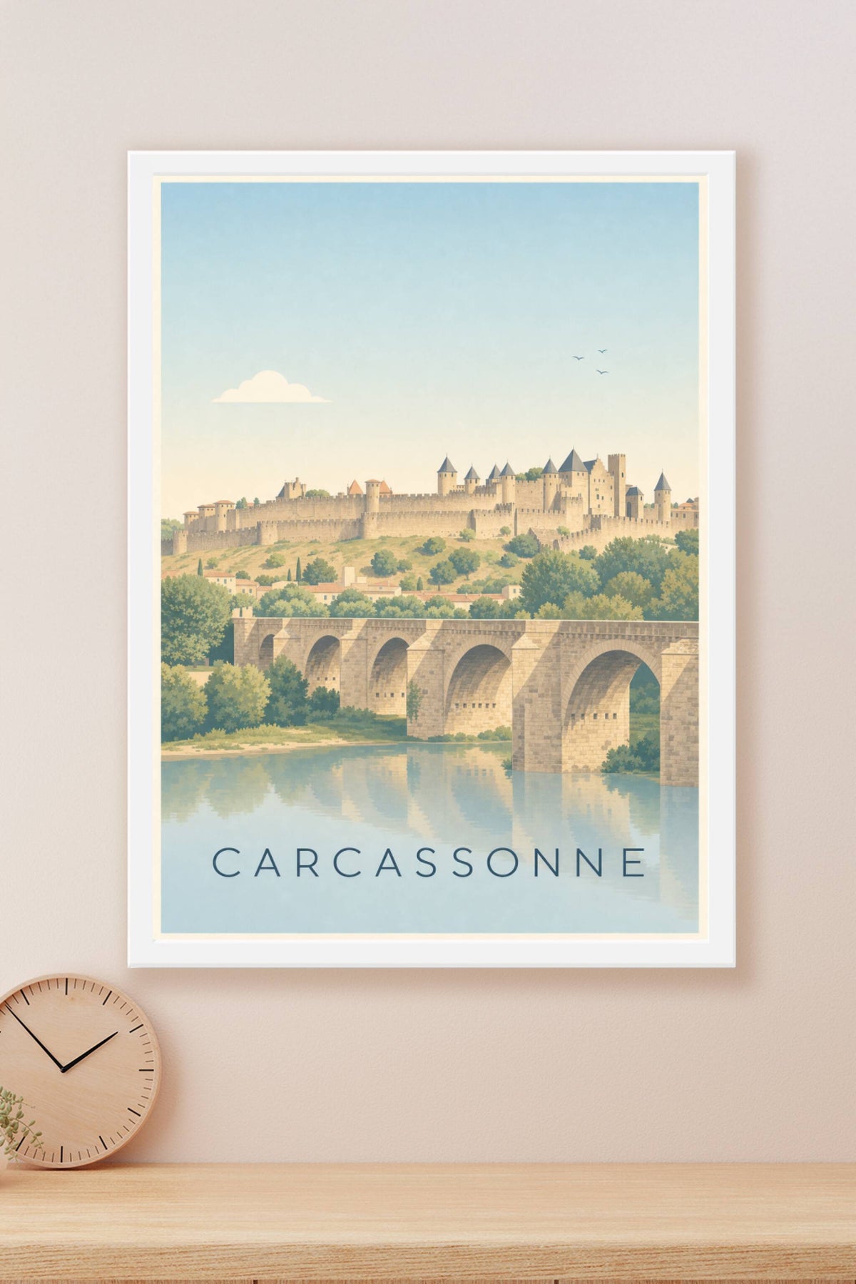 Affiche de Carcassonne, poster cité médiévale