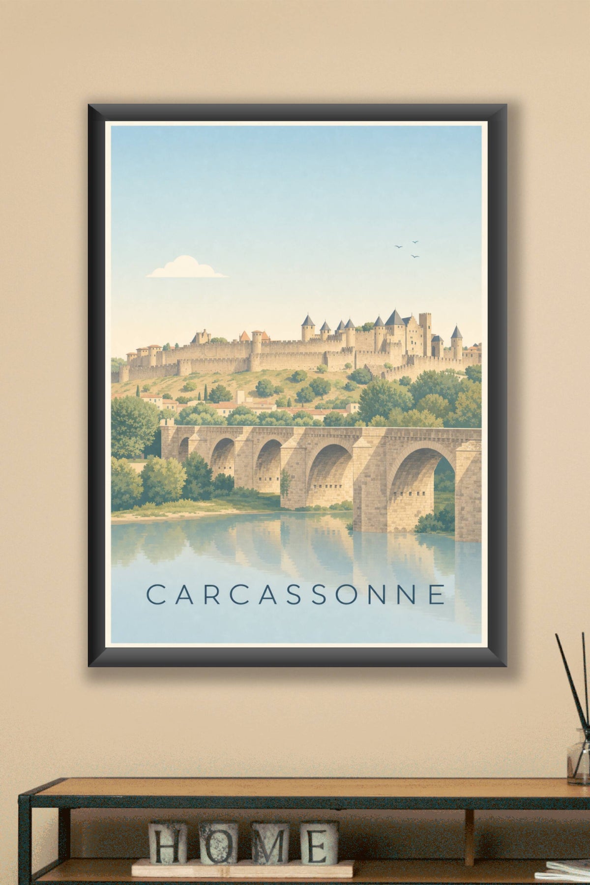 Affiche de Carcassonne, poster cité médiévale