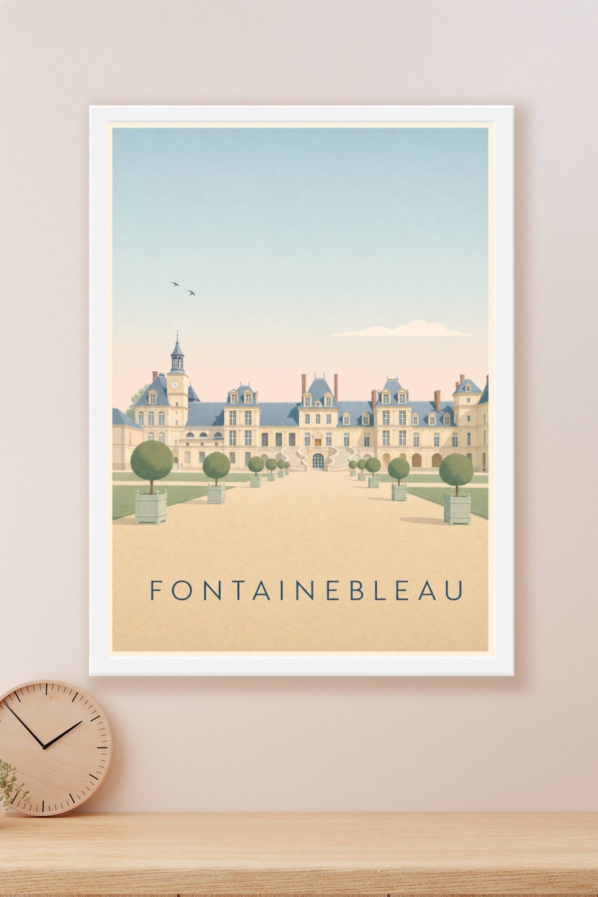 Affiche de Fontainebleau, poster château et jardins