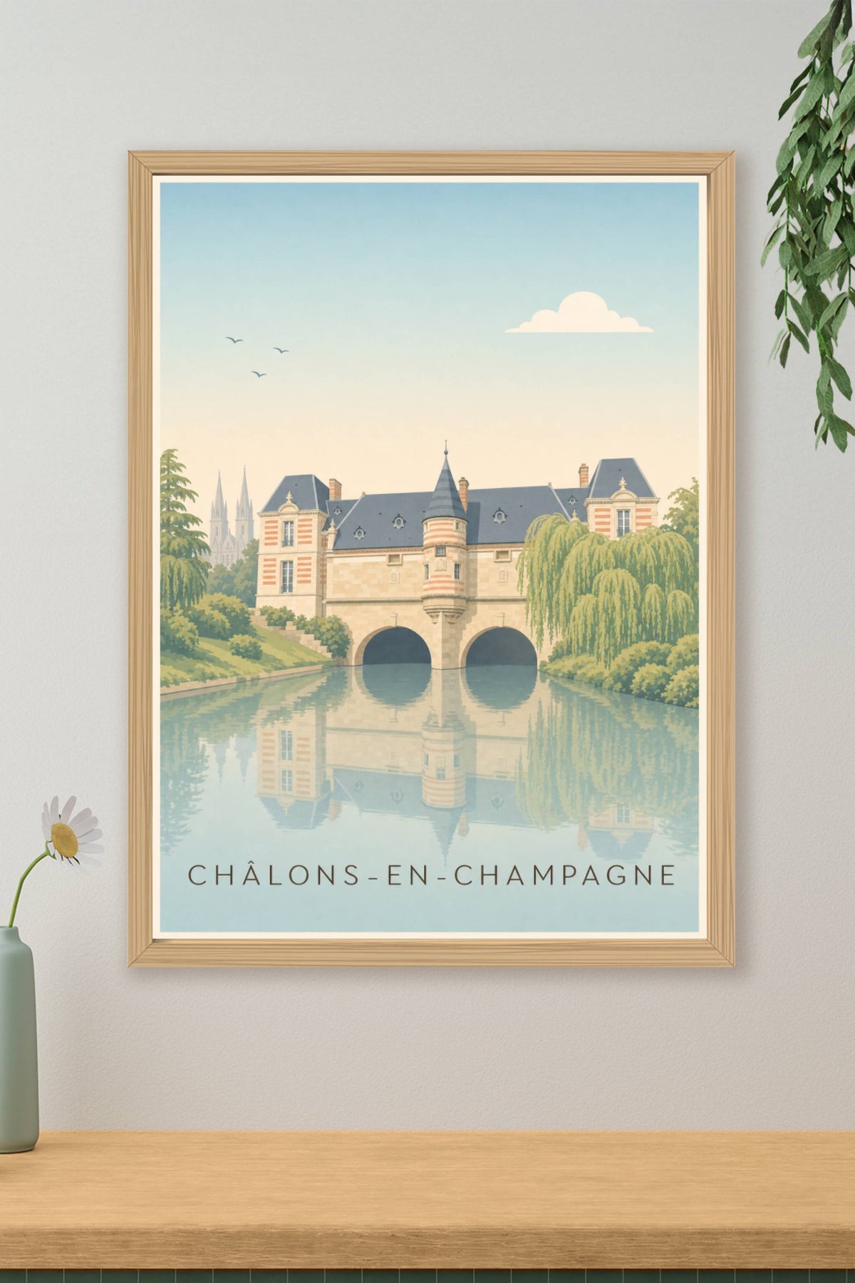 Affiche de Châlons-en-Champagne, poster pont du Mau