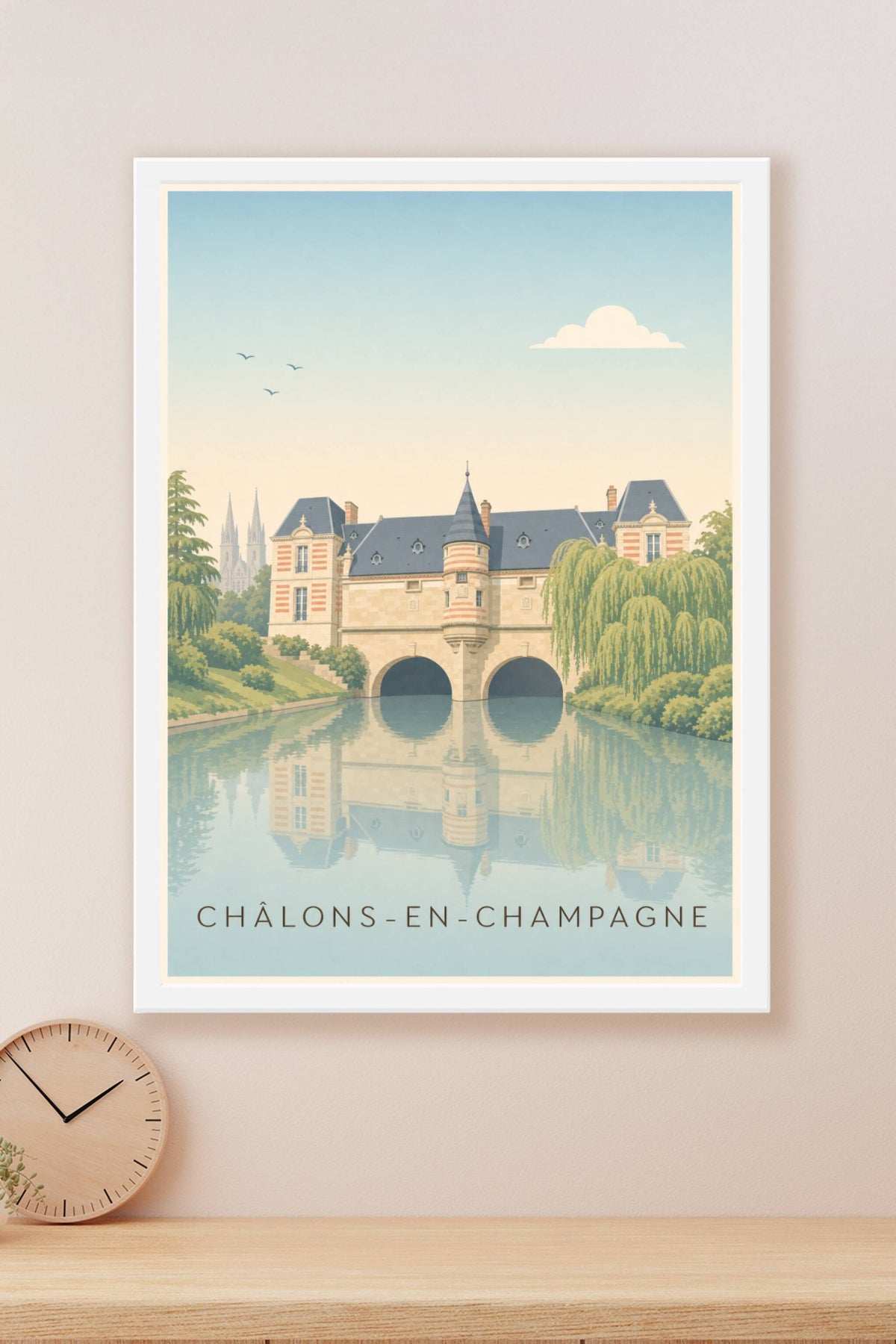 Affiche de Châlons-en-Champagne, poster pont du Mau