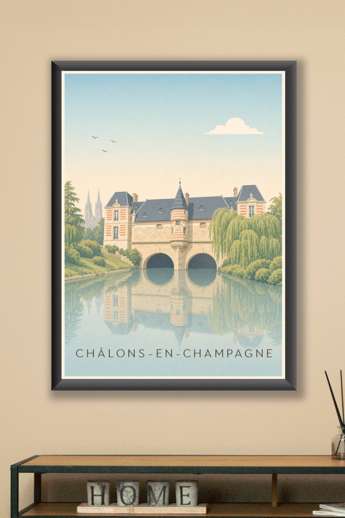 Affiche de Châlons-en-Champagne, poster pont du Mau