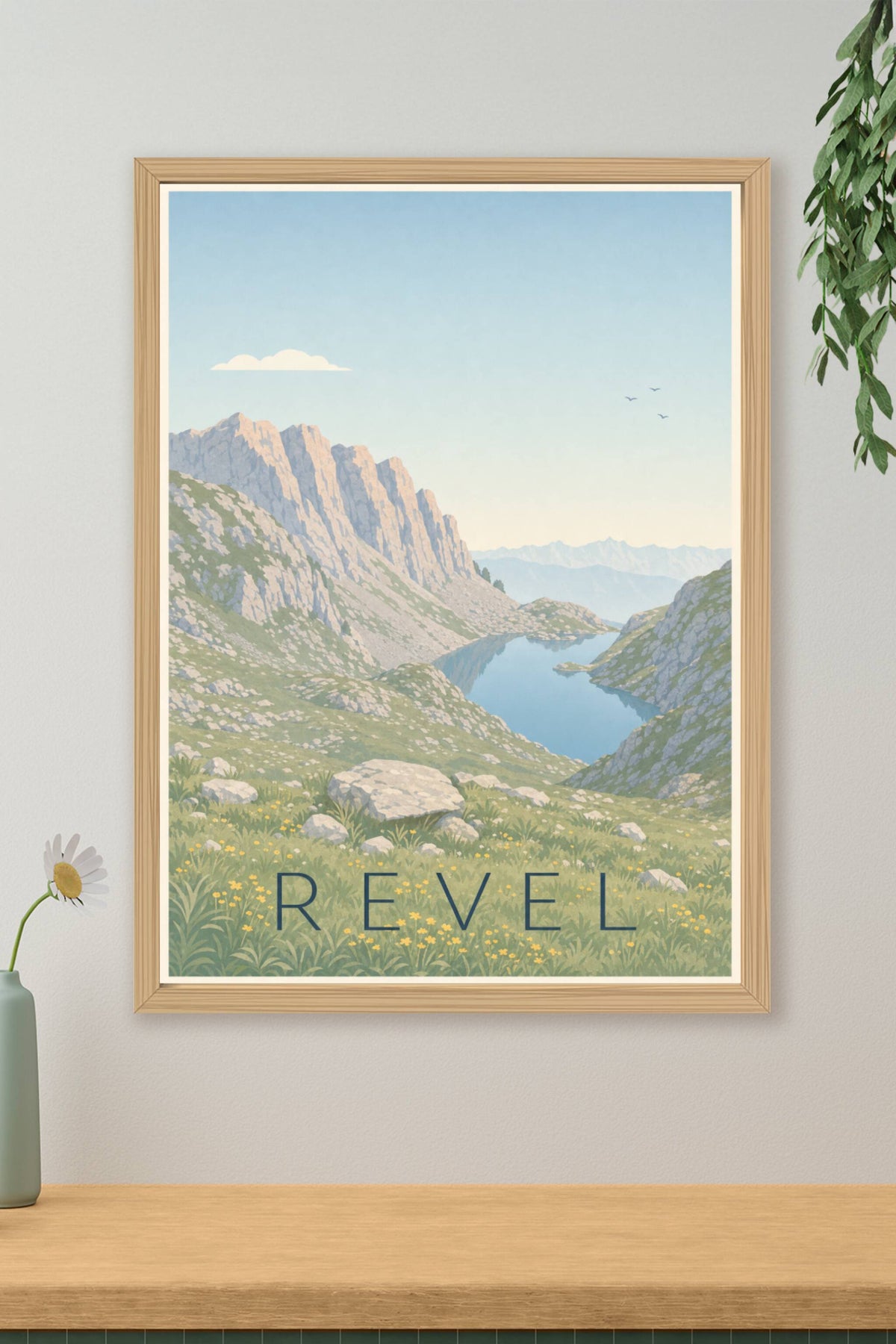 Affiche de Revel, poster lac et montagnes