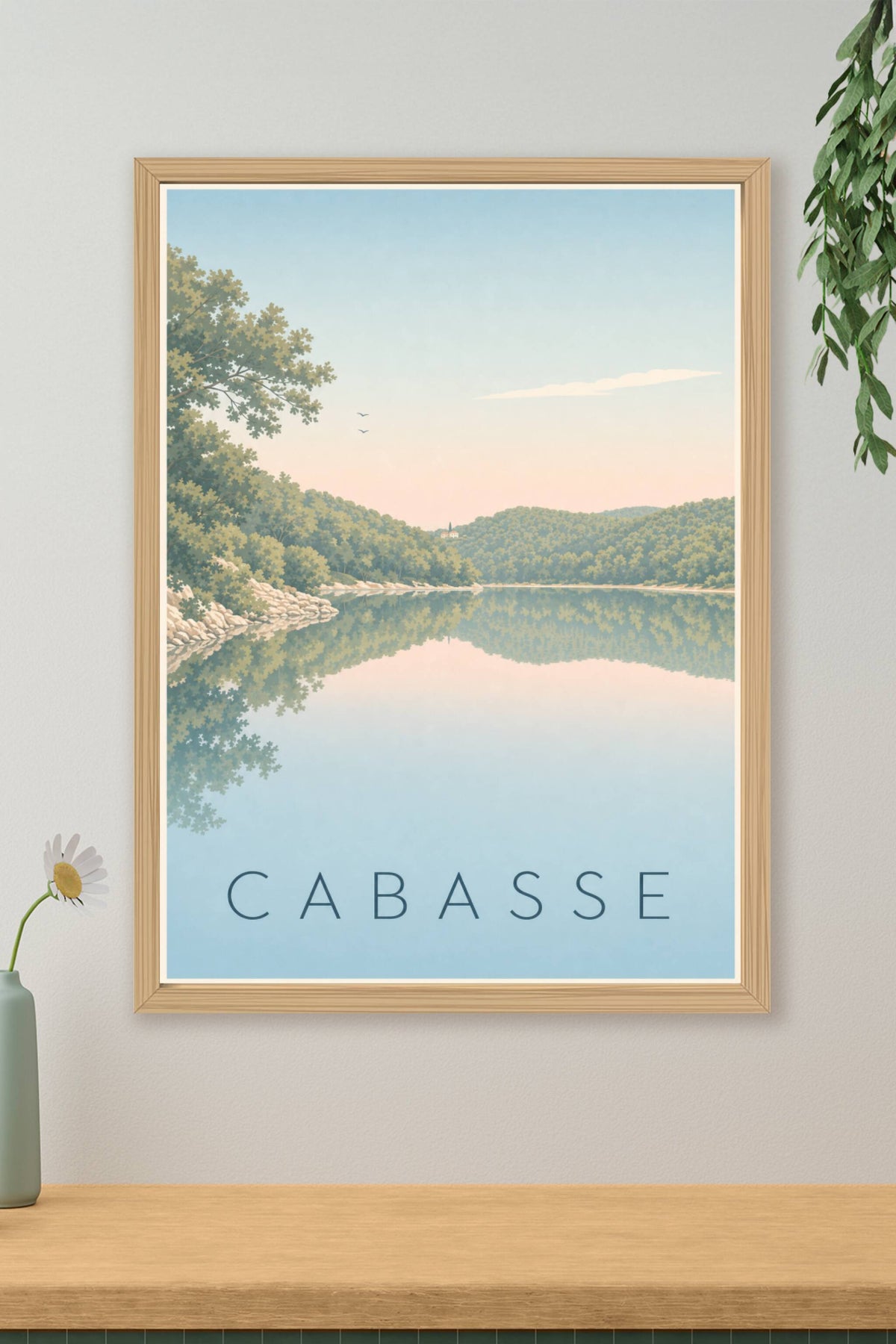 Affiche de Cabasse, poster paysage du Var