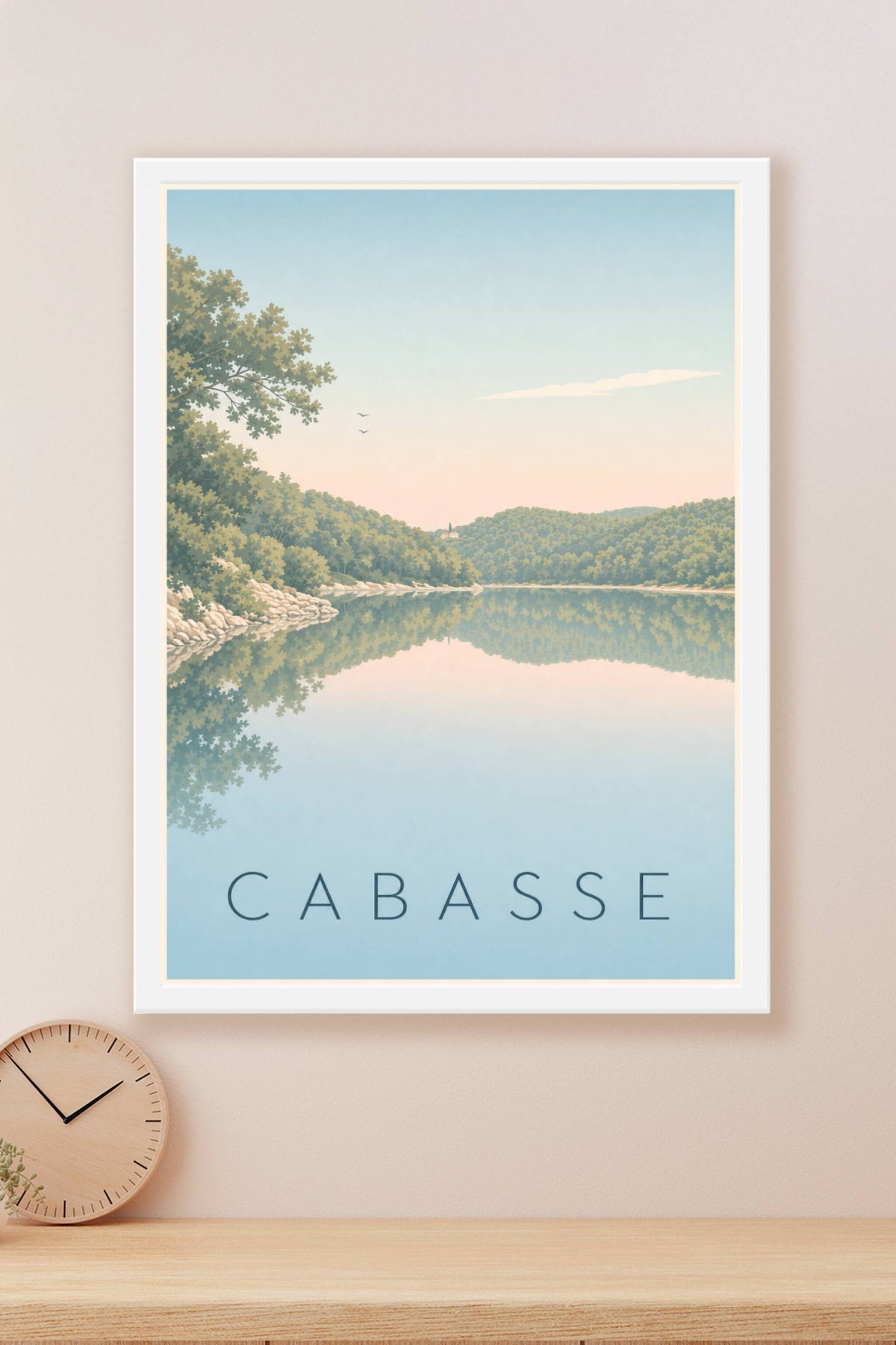 Affiche de Cabasse, poster paysage du Var
