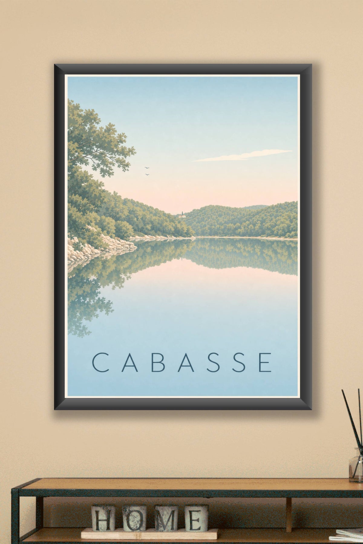 Affiche de Cabasse, poster paysage du Var