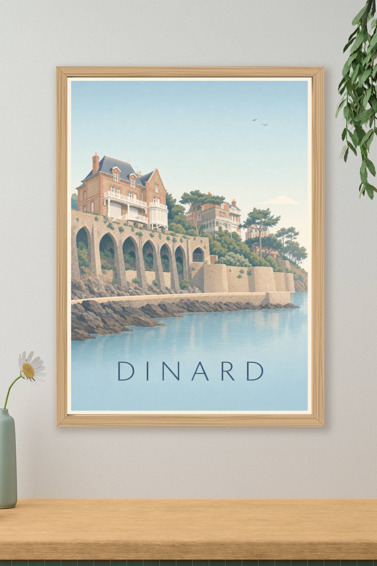 Affiche de Dinard, poster villas Belle Époque