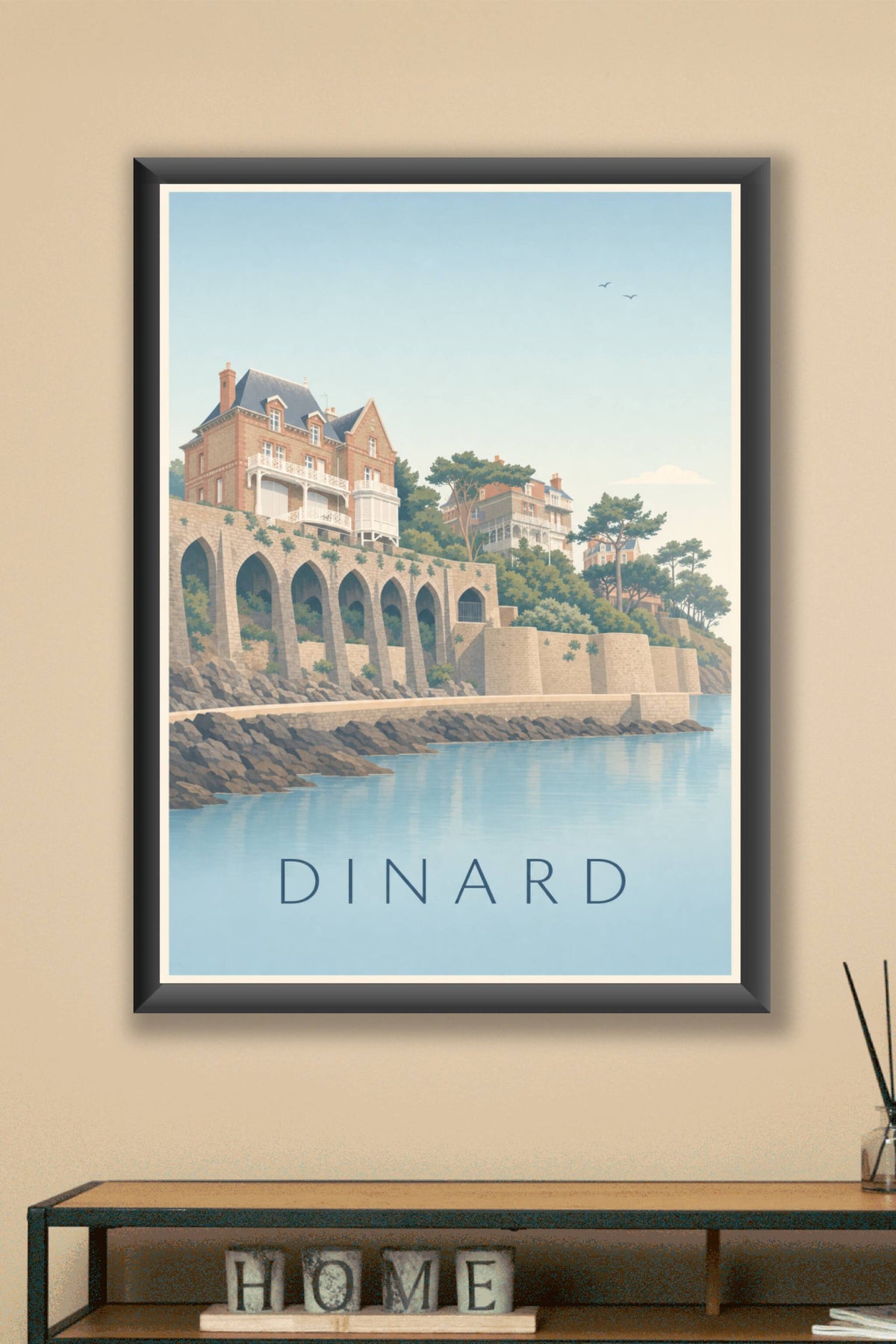 Affiche de Dinard, poster villas Belle Époque