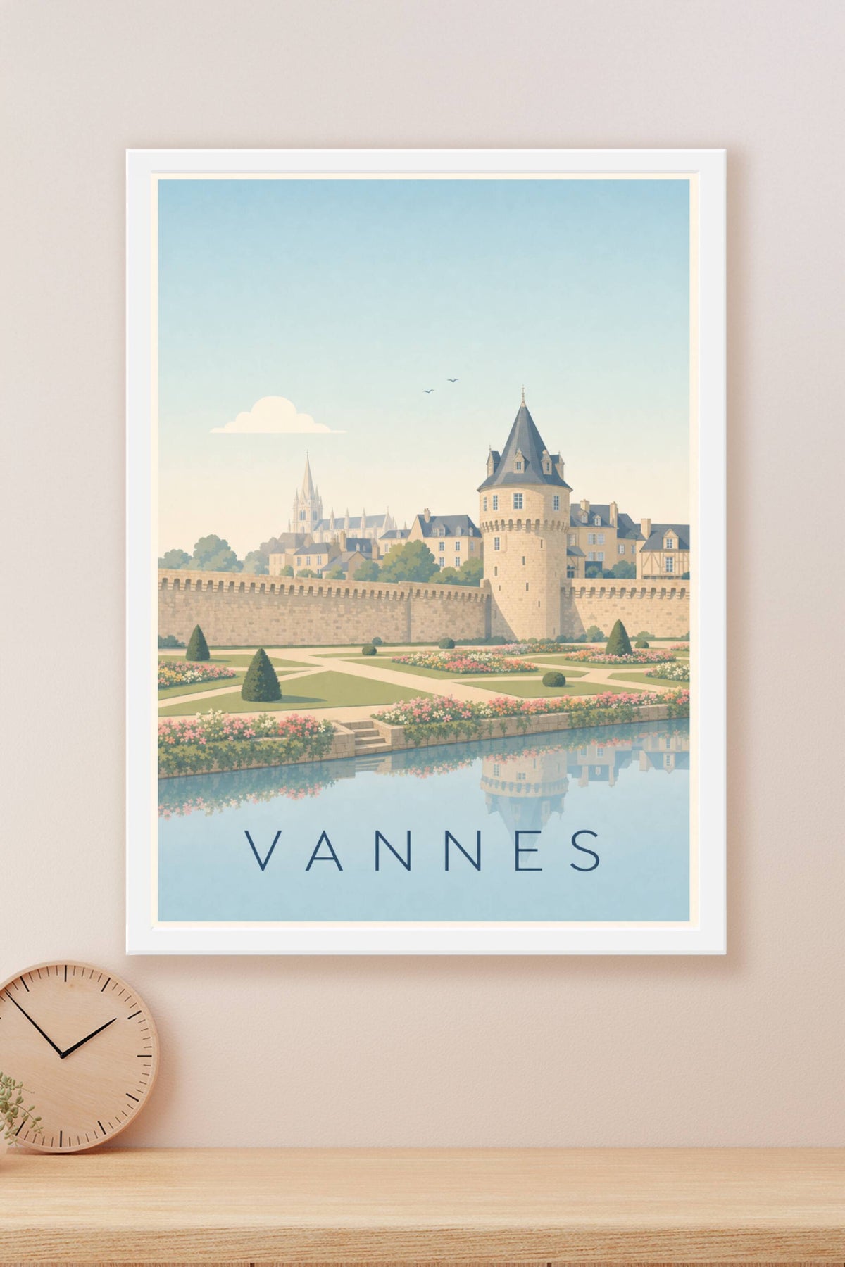 Affiche de Vannes, poster des remparts historiques