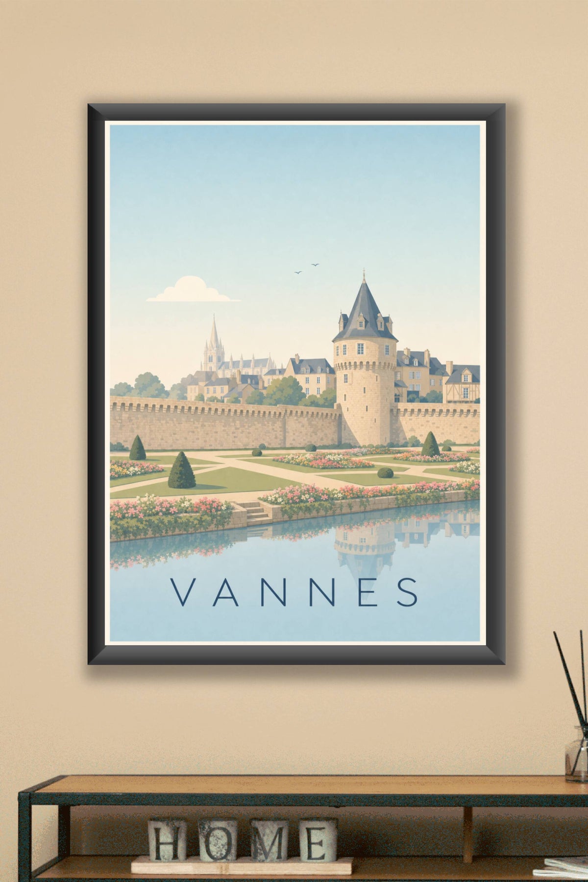 Affiche de Vannes, poster des remparts historiques